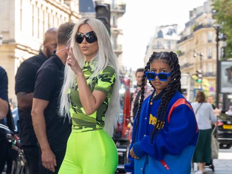 PARIS, FRANCE - JULY 05:  Kim Kardashian and North West are seen on July 5, 2022 in Paris, France. (Photo by MEGA/GC Images)