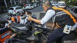 Parkir Liar, Belasan Motor di Jalan Wahid Hasyim Jakarta Kena Razia