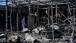 Sisa-sisa Kerusakan di Pasar Sloviansk Ukraina Akibat Serangan Rudal