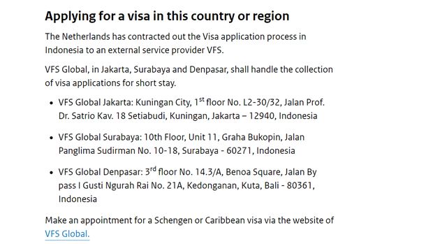 Pembuatan Visa Schengen di Indonesia.