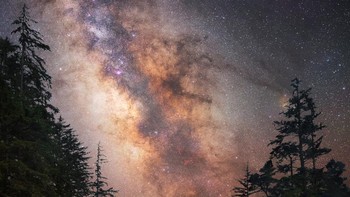 Galaksi Bima Sakti bersinar terang di pantai selatan Oregon, AS. Karya Marcin Zając Foto: Astronomy Photographer of the Year