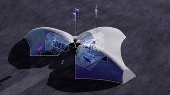 Dirancang bisa bertahan setidaknya 50 tahun, LINA akan melindungi rover berawak bertekanan seperti kendaraan eksplorasi luar angkasa, perangkat telekomunikasi, dan modul tempat tinggal. Foto: AI SpaceFactory