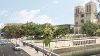 Rencana ini nantinya juga mencakup 30 % lebih banyak vegetasi untuk kawasan tersebnut. Tujuannya untuk memerangi perubahan iklim kata Walikota Paris Anne Hidalgo.  (dok Bureau Bas Smets)