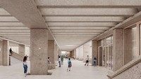 Selain tanaman hijau, desain baru juga akan mengubah tempat parkir bawah tanah menjadi jalan setapak yang dapat digunakan untuk mengakses pusat dan museum arkeologi. (dok Bureau Bas Smets)