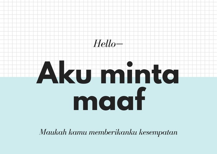Kata-kata maaf. Foto: Dok. Canva Kata-kata maaf. Foto: Dok. Canva