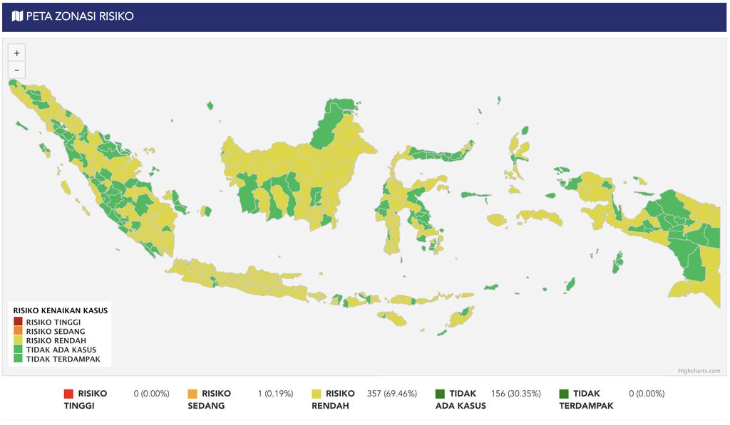 Peta Risiko Penyebaran Covid-19
