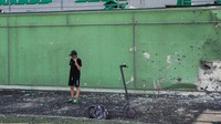 Stadion mengalami kerusakan yang cukup parah saat pasukan Rusia mencapai pinggiran ibukota Ukraina dan menduduki sebagian kota Irpin. Dinding stadion terlihat masih terdapat lubang peluru.