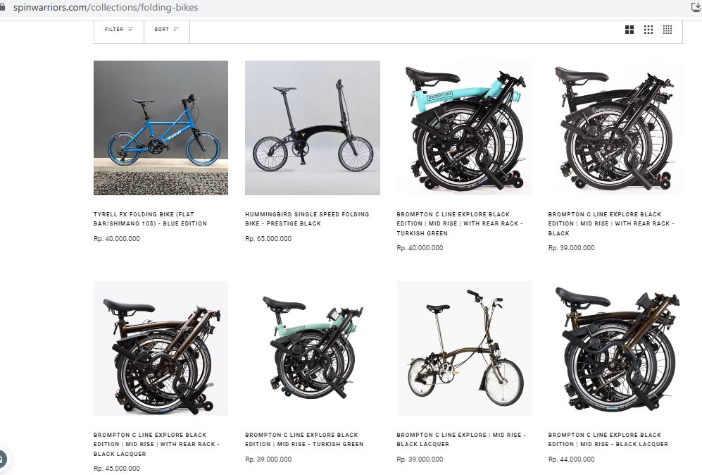 Price list sales sepeda brompton
