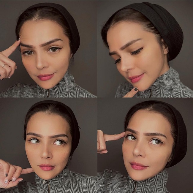 Rosmanizar mengunggah foto selfie dengan memakai hijab turban. Rosmanizar pernah mempunyai bisnis busana muslim di Instagram @rosmanizarcollection. Foto: Dok. Instagram @rosmanizarcollection.