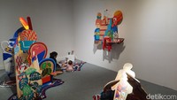 ARTJOG 2022 juga memberikan ruang khusus bagi pengunjung anak-anak termasuk balita untuk menikmati karya seni yang ditampilkan oleh Tempa. Foto: Delia Arnindita Larasati/ detikHOT