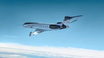 G700 memiliki jangkauan 7.500 mil laut, yang berarti jet dapat terbang tanpa henti dari Singapura ke San Francisco. Foto: Gulfstream