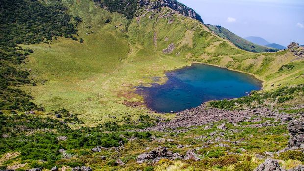 Top of Halla mountain at summer, Jeju, South Korea.