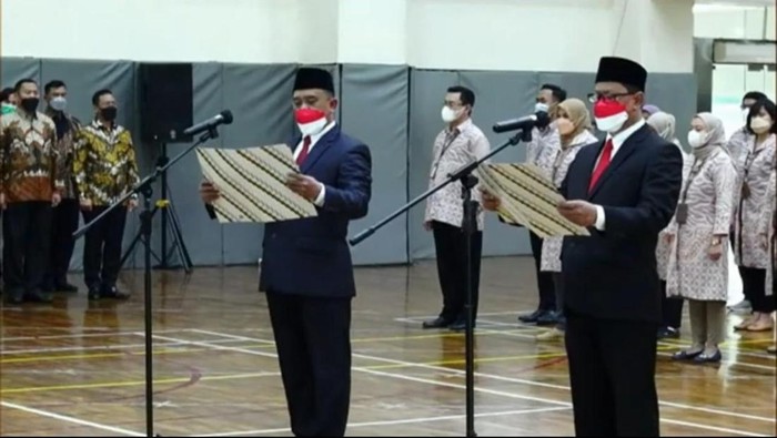 Pelantikan dua pejabat Jabatan Pimpinan Tinggi (JPT) Madya KPK