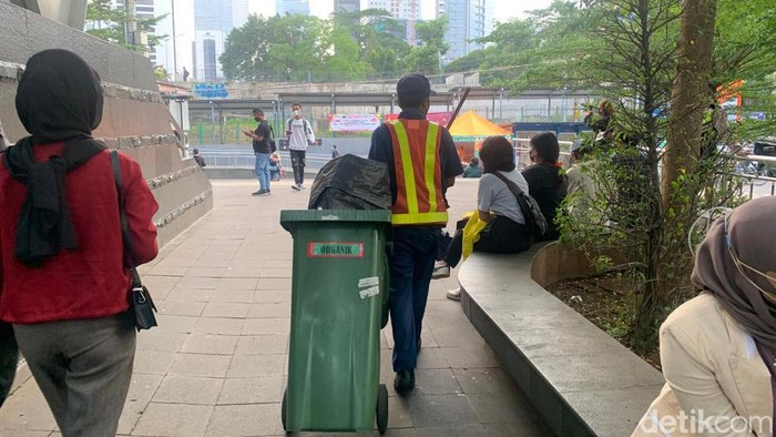 Senja di kawasan Stasiun MRT BNI City, Dukuh Atas, Jakarta Pusat, 8 Juli 2022. (Mulia Budi/detikcom)