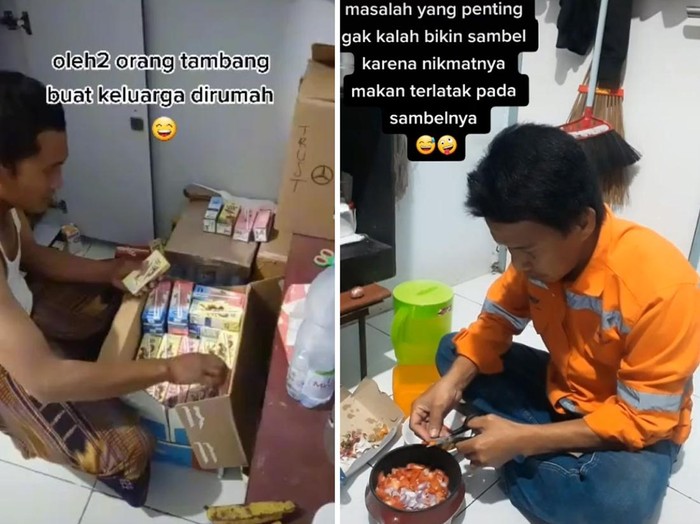 Video viral seorang ayah mengumpulkan susu kotak jatah proyek Video viral seorang ayah mengumpulkan susu kotak jatah proyek untuk oleh-olleh sang anak di rumah.