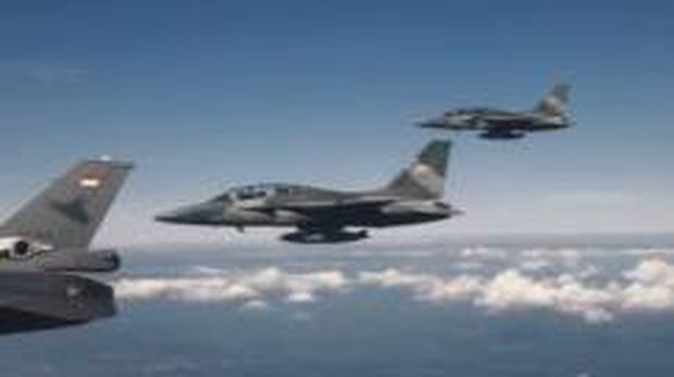 Falcon Star-eMLU pesawat F-16 A/B TNI AU. (Instagram/Militer.udara)