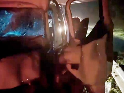 Kondisi mobil yang ditumpangi Charly Van Houten