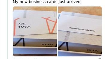 Business card biasanya mencantumkan kontak, orang ini malah udah wanti-wanti jangan menghubungi. Gimana ya? Foto: Bored Panda