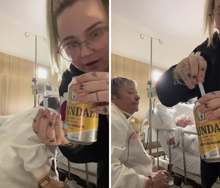Sedih! Wanita Ini Suapi Ayahnya Soda Sebagai Minuman Terakhir