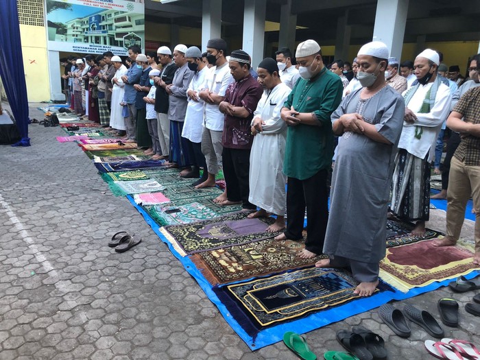 Pelaksanaan sholat Idul Adha 1443 Hijriah pada Sabtu (9/7/2022) di Gedung Dakwah Muhammadiyah Bali (SD Muhammadiyah 1 Denpasar).
