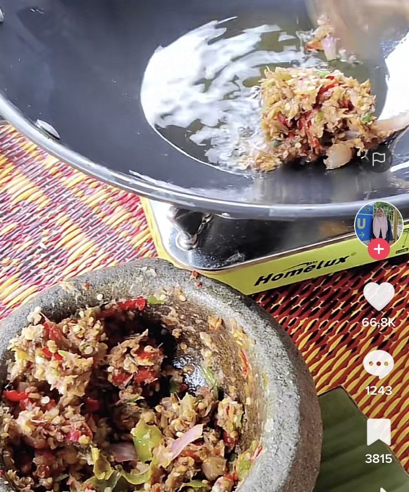 Sambal tempe ala TikToker Malaysia