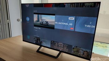 Pengguna bisa melihat preview siaran TV digital dari layar utama. Foto: Adi Fida Rahman/detikINET