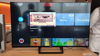 Xiaomi TV A2 43 inch dilepas seharga Rp 3.999.000, selain itu tersedia pilihan 55 inch dengan harga Rp 5.999.000. Foto: Adi Fida Rahman/detikINET