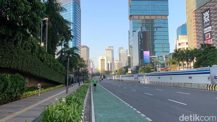 CFD Ditiadakan Pagi Ini, Lalin Jalan Sudirman-Thamrin Jakpus Lengang