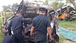 Wujud Mobil Terbakar yang Tewaskan 4 Suporter Timnas di Subang
