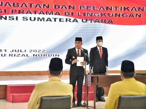 Gubsu Lantik 11 Pejabat Eselon II Baru, Ini Daftarnya