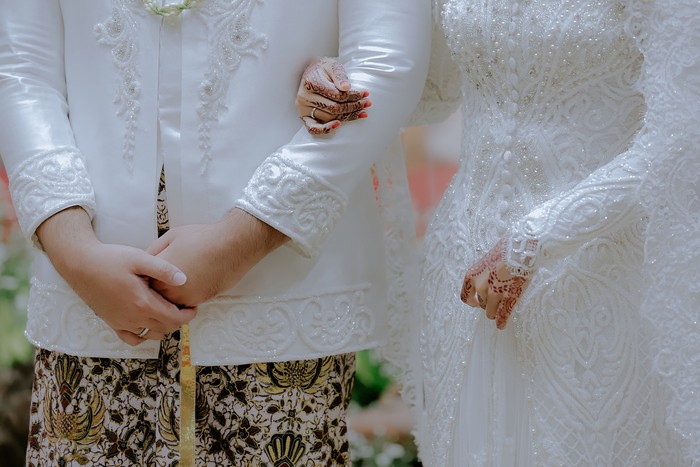 Ilustrasi pengantin saat pernikahan