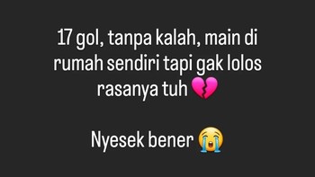 Meme dengan tulisan yang pas banget dirasakan banyak supporter Timnas. Foto: (Twitter)