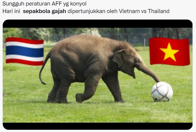 Meme Sindiran Sepakbola Gajah untuk Thailand-Vietnam di Piala AFF U-19 2022