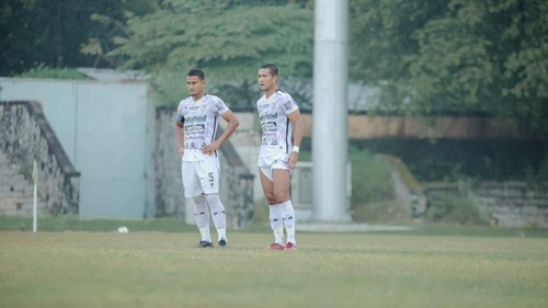 Pemain Bali United, Haudi Abdillah saat mengikuti latihan