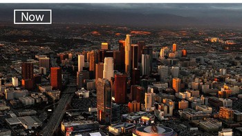 Los Angeles dulu dan sekarang. Foto: Boredpanda