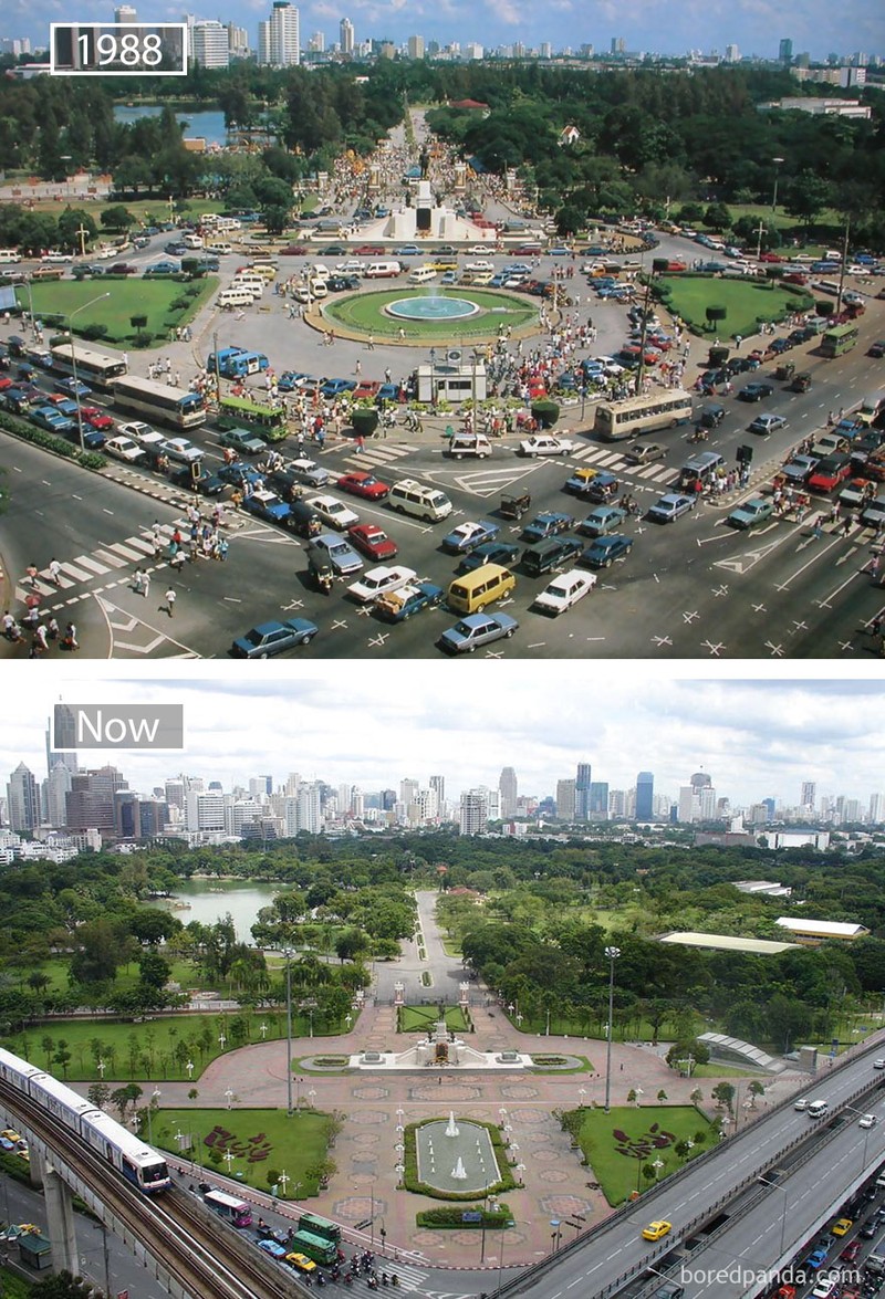 Perbandingan kota dulu dan sekarang