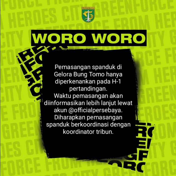 Suporter Persebaya, Bonek, akan kembali ke tribun Stadion Gelora Bung Tomo (GBT) pada Minggu (17/7/2022). Sebab, skuad Bajul Ijo akan melawan PSIM Yogyakarta dalam laga persahabatan.