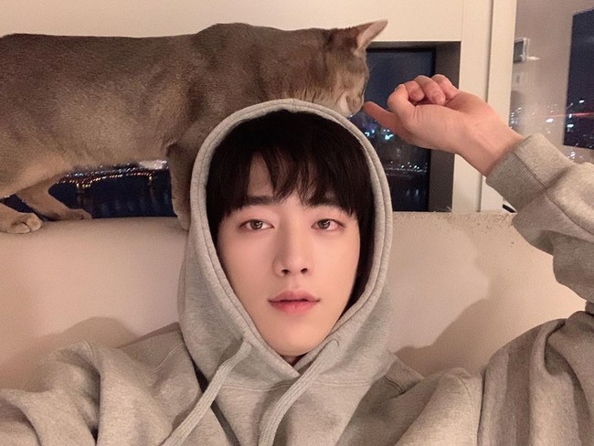 Bintang drama Korea Cheese in the Trap, Seo Kang Joon mengadopsi dua kucing bernama Oki dan Doki. Di hari liburnya, dia memilih menghabiskan waktu dengan bermain bersama kucing kesayangannya. Foto: Instagram