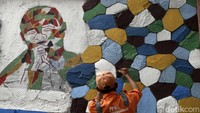 Pembuatan mural ini untuk mempercantik area terbuka di sepanjang Jalan Kesejahteraan kawasan Mangga Besar.