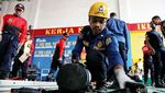 Begini Ekspresi Pasukan Damkar Jakarta Saat Adu Ketangkasan