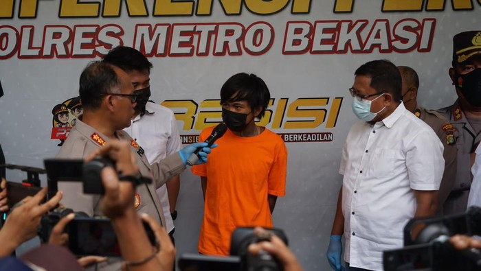 Konpers kasus penyiraman air keras (Dok Polres Metro Bekasi)