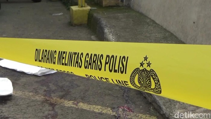 Lokasi penemuan remaja bersimbah darah di pasar Purwakarta.