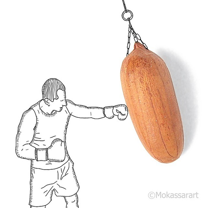 Pakai Kacang-kacangan, Seniman Ini Bikin Hasil Karya yang Unik dan Keren Pakai Kacang-kacangan, Seniman Ini Bikin Hasil Karya yang Unik dan Keren