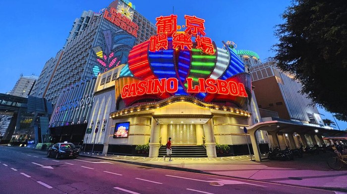 MGM Grand Macau casino resort is closed in Macao, Monday, July 11, 2022. Streets in the gambling center of Macao were empty Monday after casinos and most other businesses were ordered to close while the Chinese territory near Hong Kong fights a coronavirus outbreak. (AP Photo/Kong)