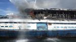 Penampakan KM Beriloga yang Terbakar di Mentawai