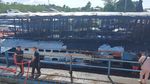 Penampakan KM Beriloga yang Terbakar di Mentawai