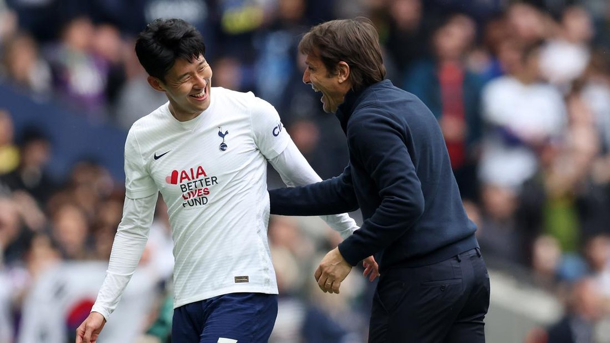 Manajer Tottenham Antonio Conte meyakini performa Son Heung-min diremehkan. (Foto: Tottenham Hotspur FC via Getty I/Tottenham Hotspur FC)