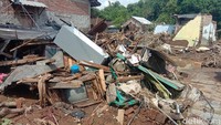 Banjir bandang di Desa Bulumanis Kidul, Kecamatan Margoyoso, Pati, Kamis (14/7/2022). (Foto: Dian Utoro Aji/detikJateng)