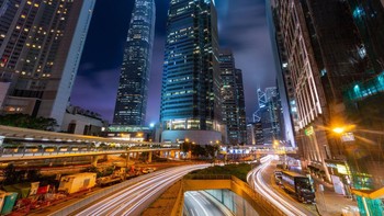 Suasana perkotaan Hong Kong terlihat lebih hidup dengan teknik ini.