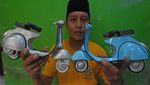 Keren! Miniatur Vespa Made In Banten Ini Berbahan Daur Ulang Logam